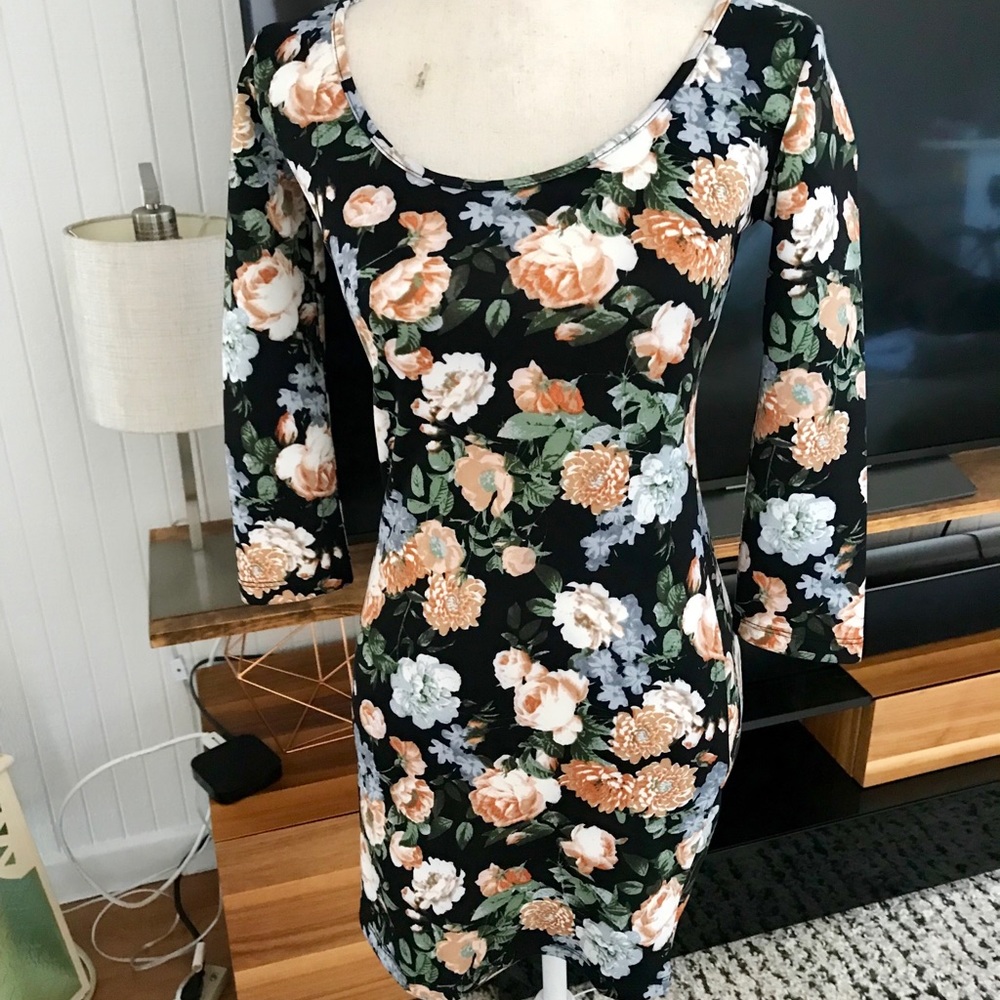 Fall Floral Forever 21 dress